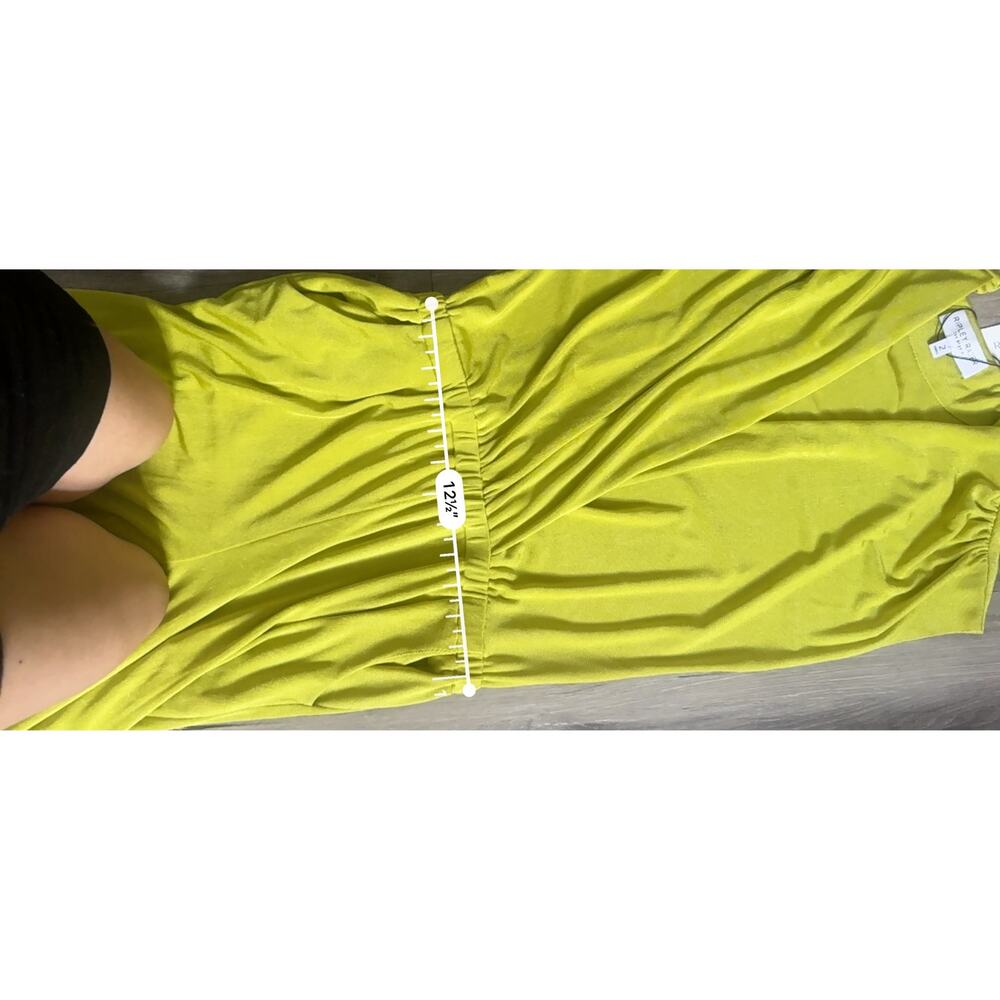 NWT Ripley Rader Classic Jumpsuit Chartreuse Green Wide Leg Pockets Size 2 Small - Picture 11 of 12